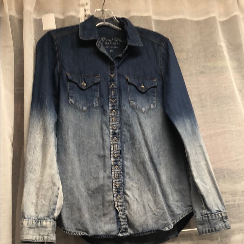 Denim button down shirt